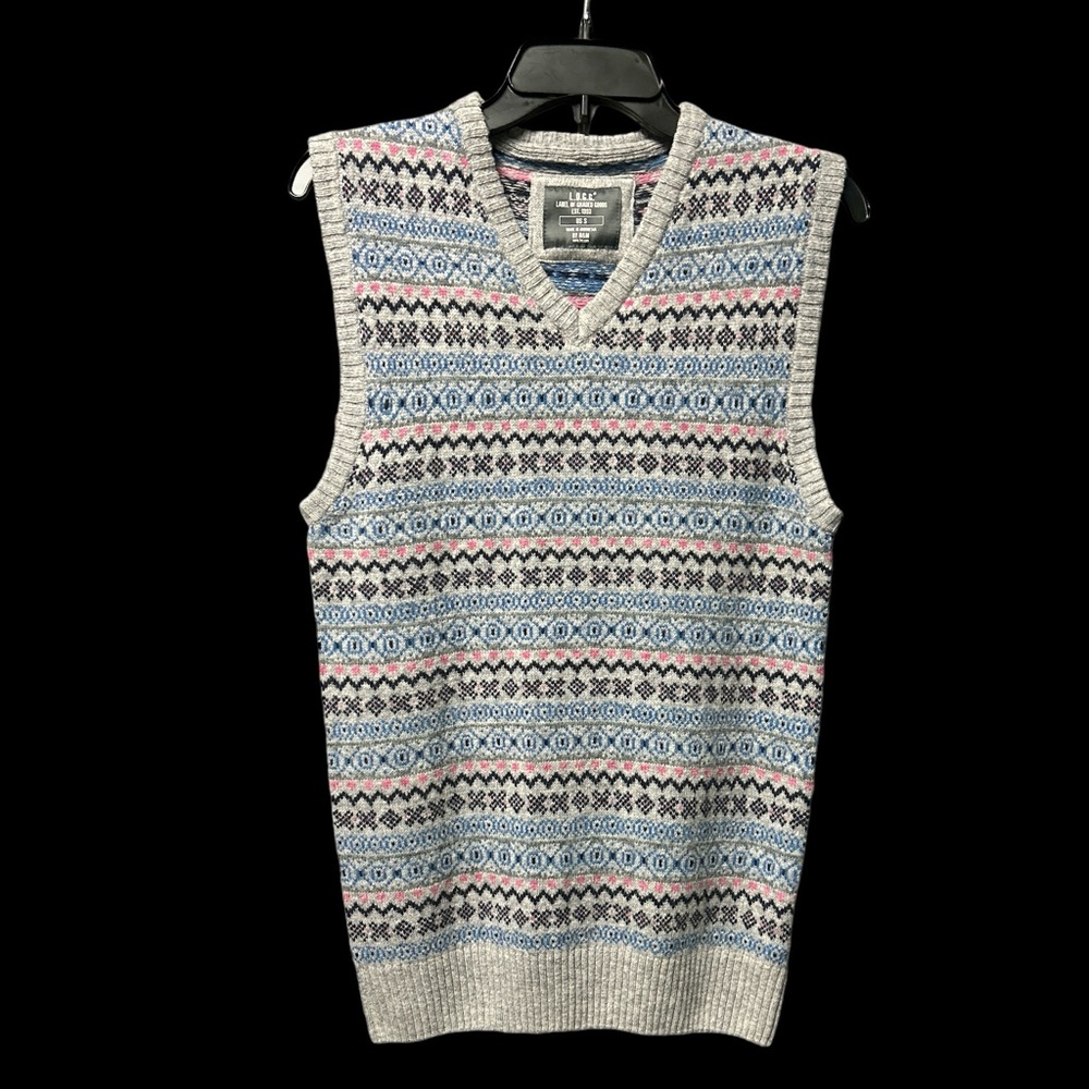 L.O.G.G. Men’s Lambs Wool Blend Pullover Sweater Vest Size Small